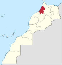 Locator map of Morocco with the Rabat-Salé-Kénitra region highlighted